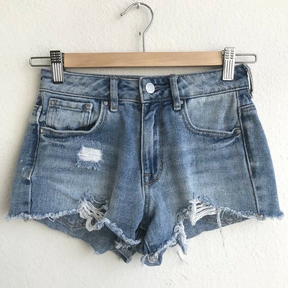 PacSun Pants - Pacsun High Rise Festival Shorts Womens Size 23 Distressed Cut Off Denim